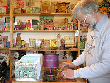 Terry Wilding Demonstrating One of the Exhibits