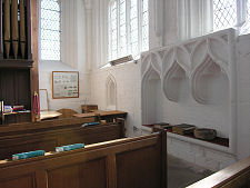 Sedilia and Piscina in South Wall