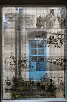 Old Photos Printed on Window