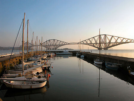 The Forth Rail Bridge from Queensferry: the Bridge Featured in Films of the Book "The Thirty-Nine Steps"