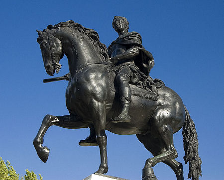 Statue of William of Orange in Queen's Square, Bristol