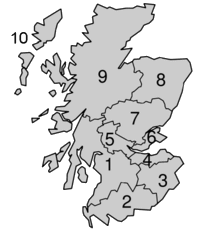 Map Showing Regions from 1974 to 1996