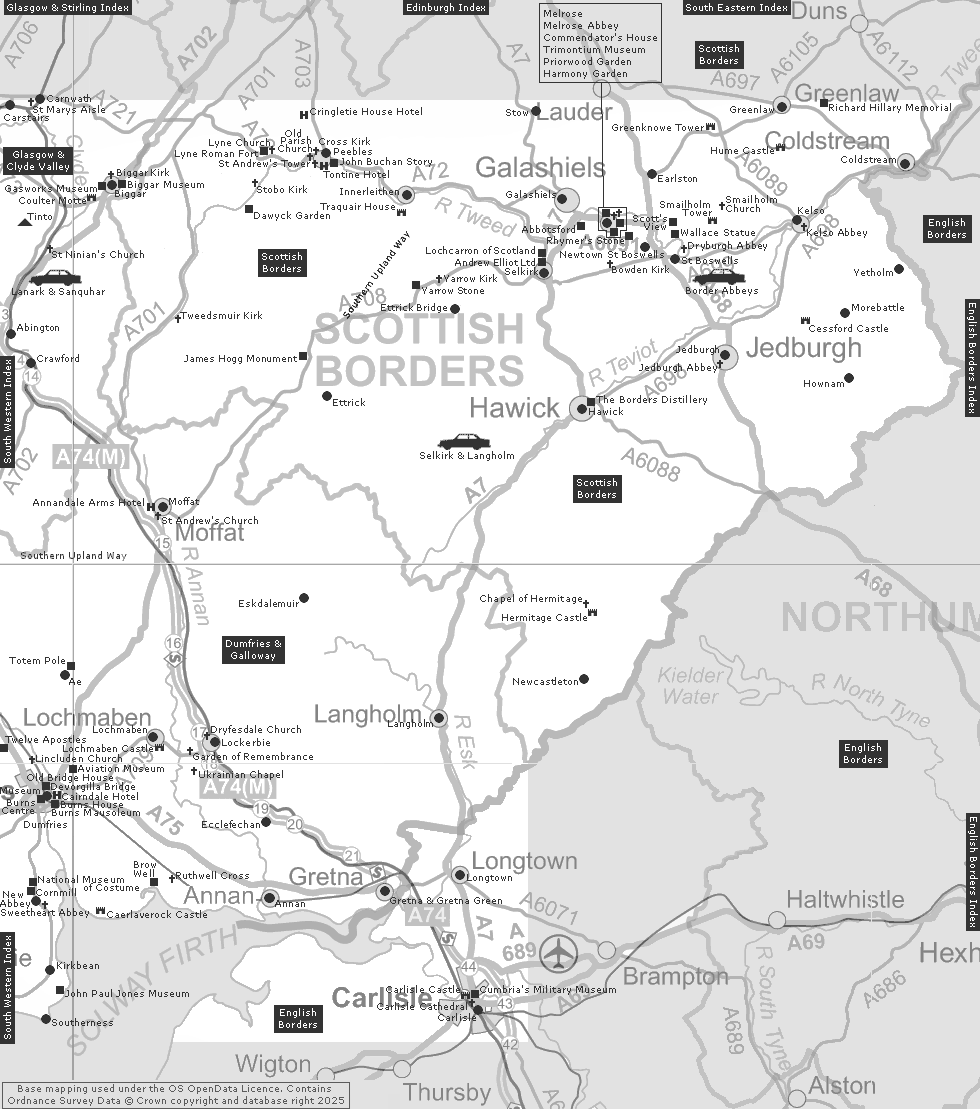Southern Index Clickable Map