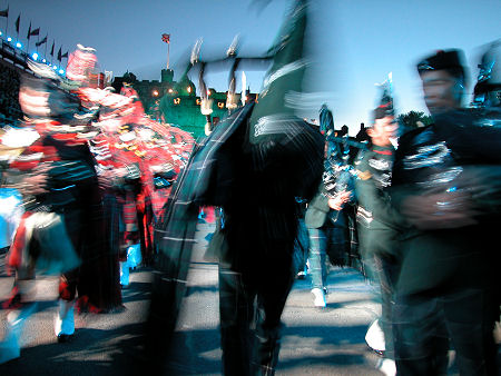 Pipers at the Edinburgh Tattoo