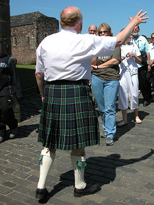 The Rear of a Kilt with Sett Pleating