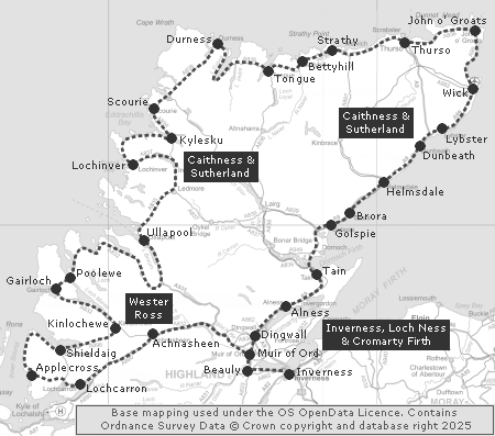 Clickable Map of the North Coast 500