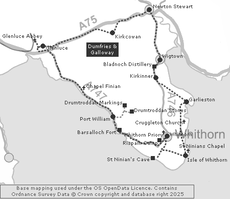 Clickable Map of the Wigtown & Whithorn Tour