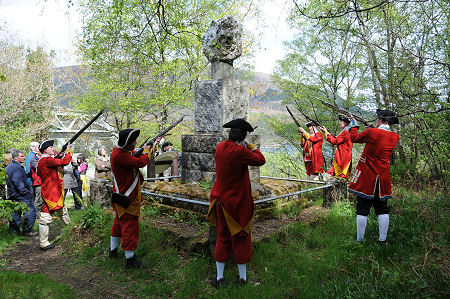 Guests and Redcoats at the Site of the Execution of James Stewart
