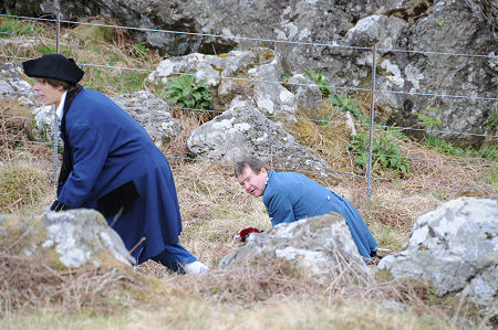 David Balfour and Alan Breck Evading Their Pursuers