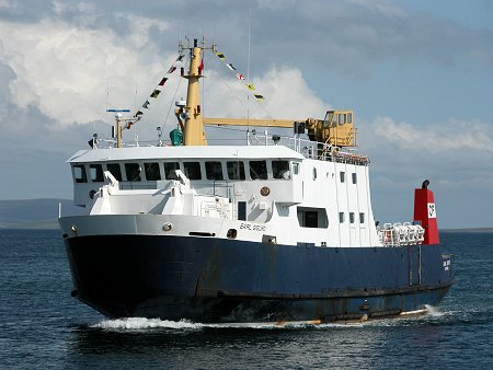 The MV Earl Sigurd Approaching Kirkwall
